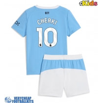 Manchester City Rayan Cherki #10 Replica Home Minikit 2025-26 Short Sleeve (+ pants)